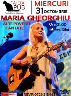 Maria Gheorghiu, la Aida Pub cu "Alte povesti cantate”