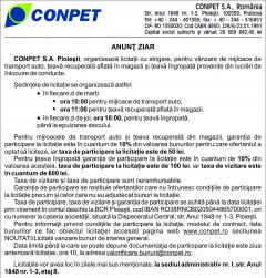 Anunț ziar