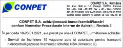CONPET S.A. achiziționează bunuri/servicii/lucrări