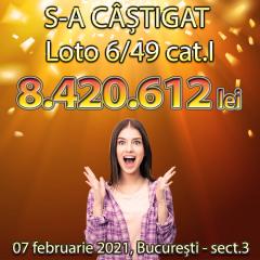 Marele Premiu la Loto 6/49 a fost câștigat. Biletul norocos a fost jucat in Bucuresti 