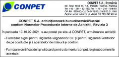 CONPET S.A. achiziționează bunuri/servicii/lucrări