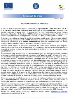 Vești bune din Corcova - Mehedinți