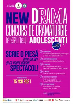 Teatrul EXCELSIOR lansează cea de-a șaptea ediție a Concursului de dramaturgie pentru adolescenți NEW DRAMA