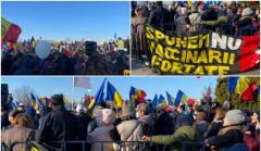 VIDEO: Val de proteste NAȚIONALE împotriva vaccinării: Mii de oameni au ieșit pe strazi în Capitală și în țară
