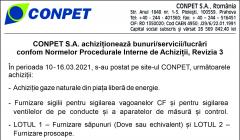 CONPET S.A. achiziționează bunuri/servicii/lucrări