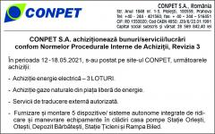 CONPET S.A. achiziționează bunuri/servicii/lucrări