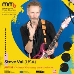Steve Vai, celebrul chitarist american, confirmat la conferința  Mastering the Music Business din București