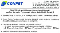 CONPET S.A. achiziționează bunuri/servicii/lucrări
