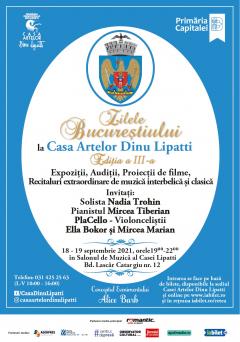 Muzică bună, expoziții și filme, de Zilele Bucureștiului, la Casa Artelor Dinu Lipatti