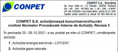 CONPET S.A. achiziționează bunuri/servicii/lucrări