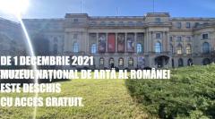 Petreceți Ziua Națională în compania artei!  De 1 Decembrie 2021, Muzeul Național de Artă al României va fi deschis cu acces gratuit.