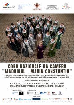 CORUL NAȚIONAL DE CAMERĂ „MADRIGAL-MARIN CONSTANTIN”  ÎN CONCERT LA BAZILICA SFÂNTUL PETRONIU DIN BOLOGNA