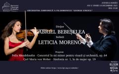 Celebra violonistă Leticia Moreno din Spania cântă în stagiunea Filarmonicii „George Enescu”