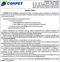 Anunț ziar