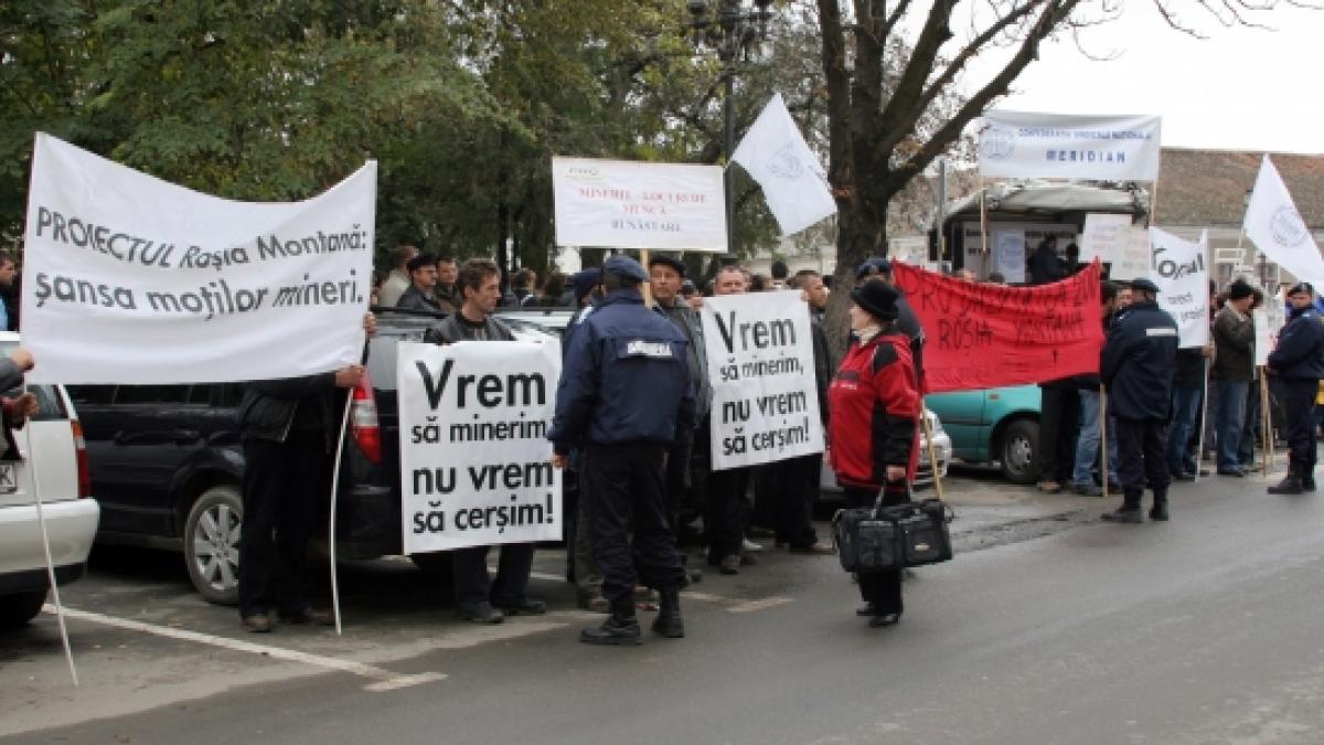 Protest pro Roşia Montană la Alba