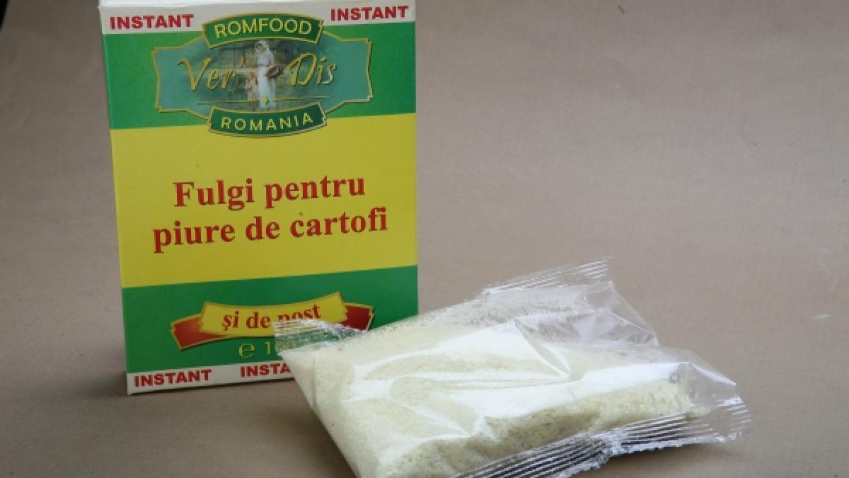 Piure instant cu cinci aditivi
