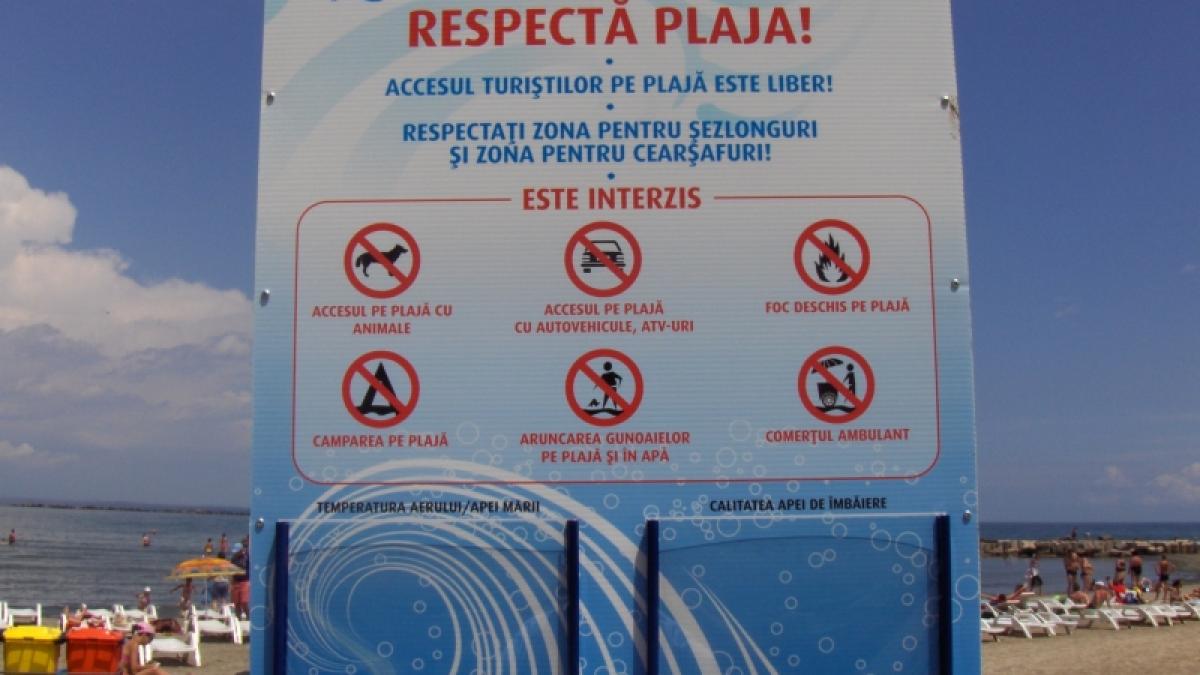 Calitatea apei mării - Turiştii, informaţi prin panouri