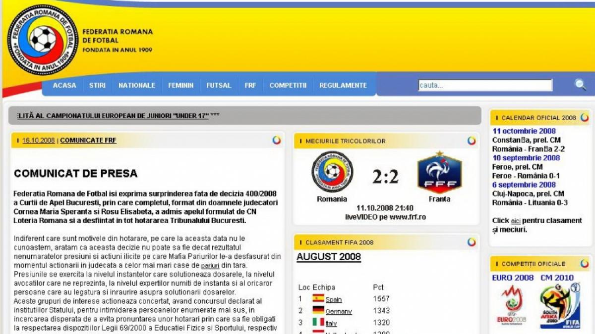 FRF acuză "Mafia Pariurilor" de influenţarea instanţelor de judecată