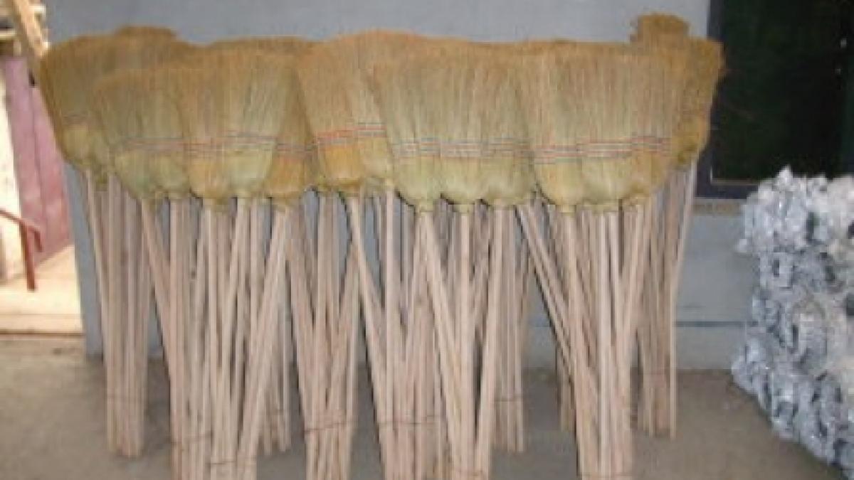 Campanie electorală cu mături, sape şi parasolare