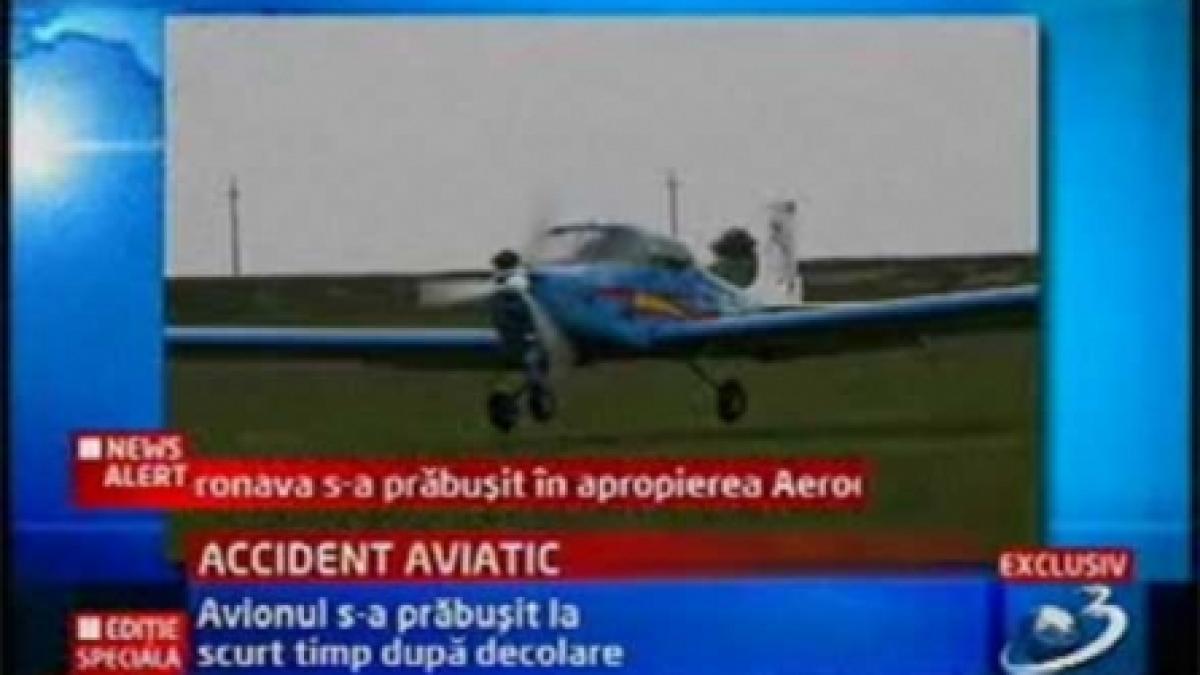 Un avion de mici dimensiuni s-a prăbuşit la Aerodromul de la Clinceni, pilotul a murit