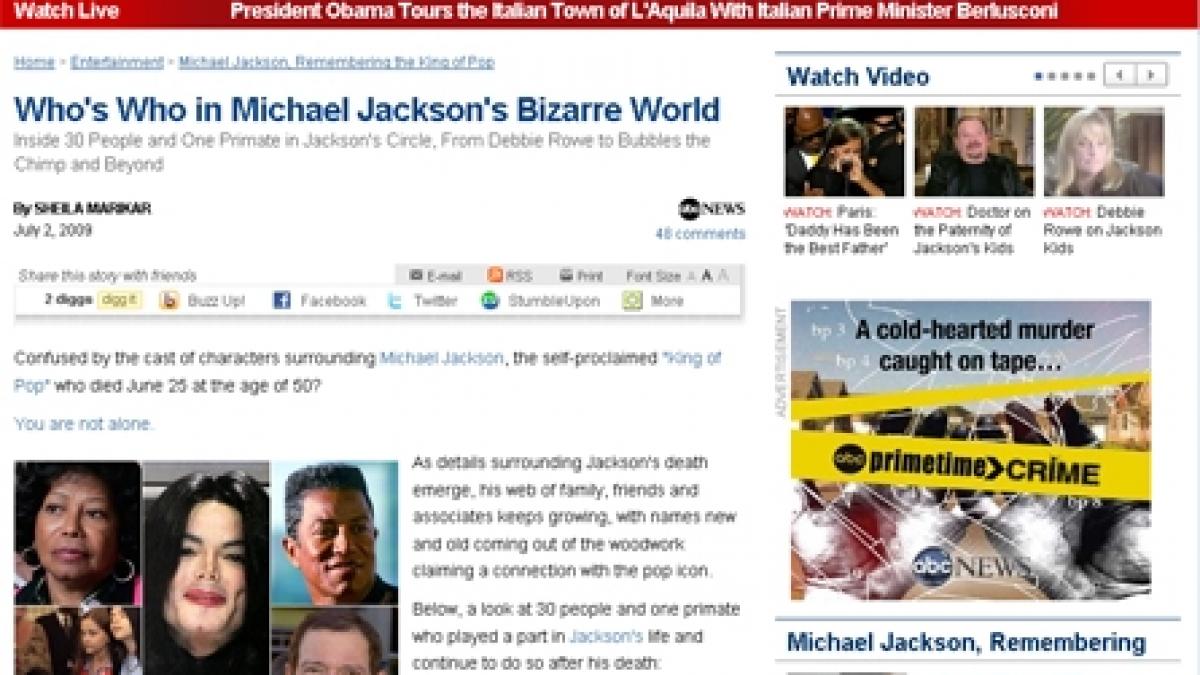 Lumea bizară a lui Michael Jackson