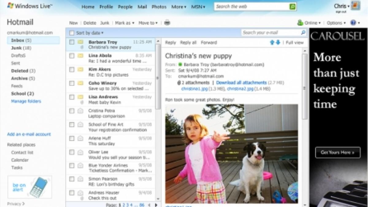 Mii de conturi de Hotmail, piratate