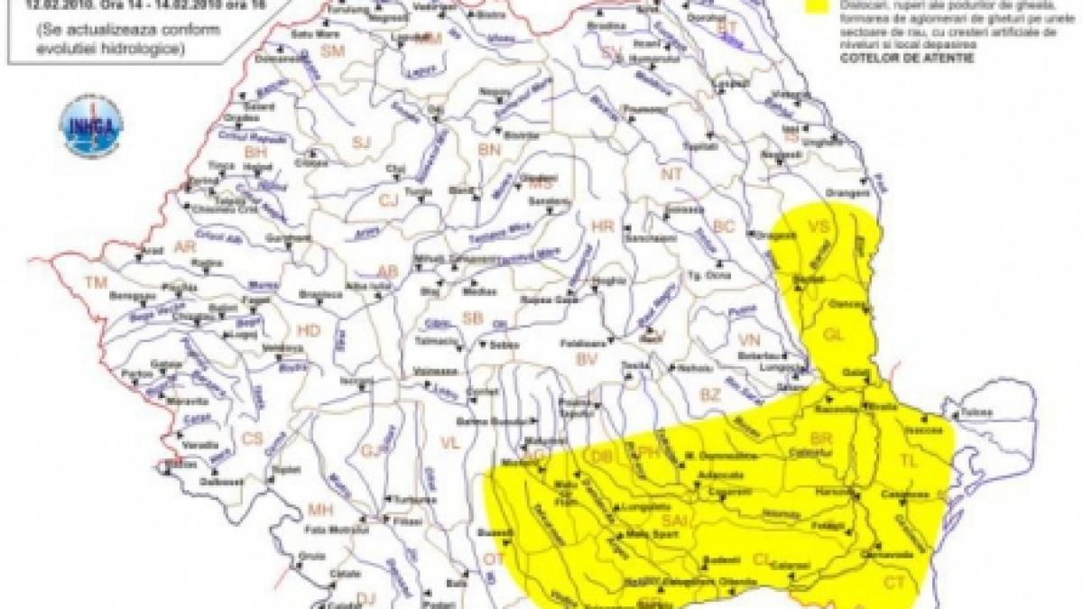 Codul galben de inundaţii, prelungit de hidrologi