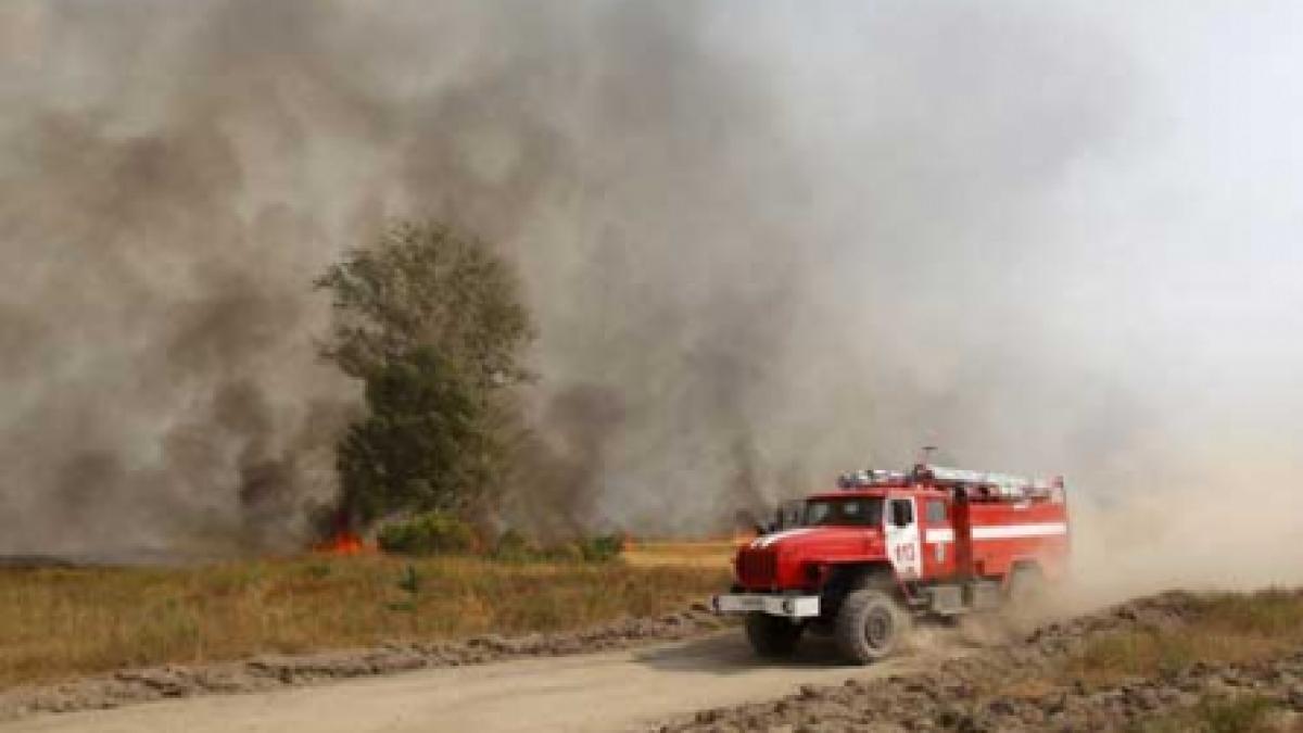 Incendiul cuprinde şi terenurile radioactive