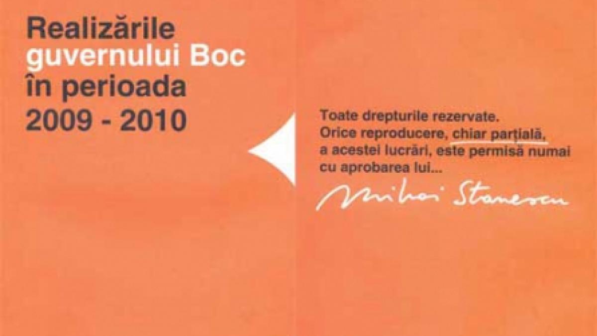 Realizările Guvernului Boc? 160 de pagini… goale!