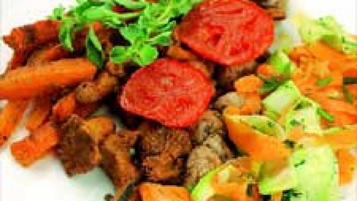 Legume la grătar cu salată