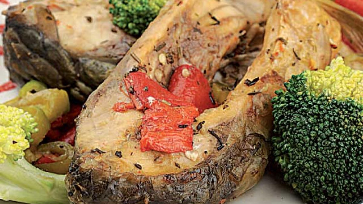 Crap cu broccoli şi legume