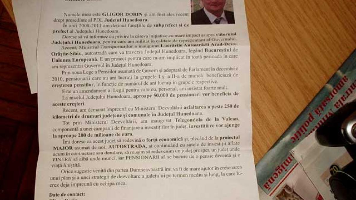 Date confidenţiale, folosite de PDL Hunedoara.