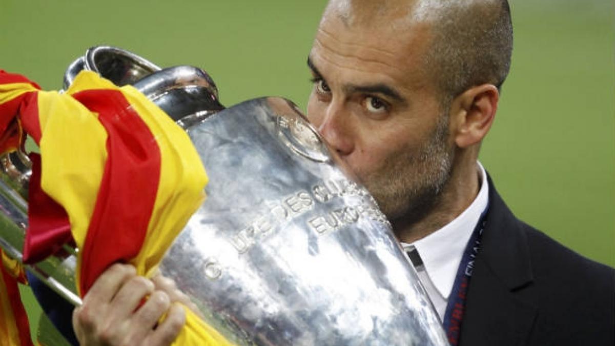 Guardiola, cel mai tânăr antrenor cu două Ligi câştigate.