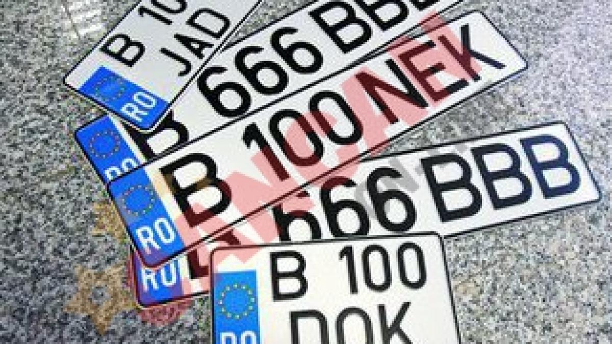 10 milioane de euro pentru numere de înmatriculare.