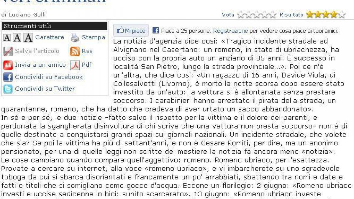 Il Giornale: Şoferii români, o adevărată "specie" criminală.