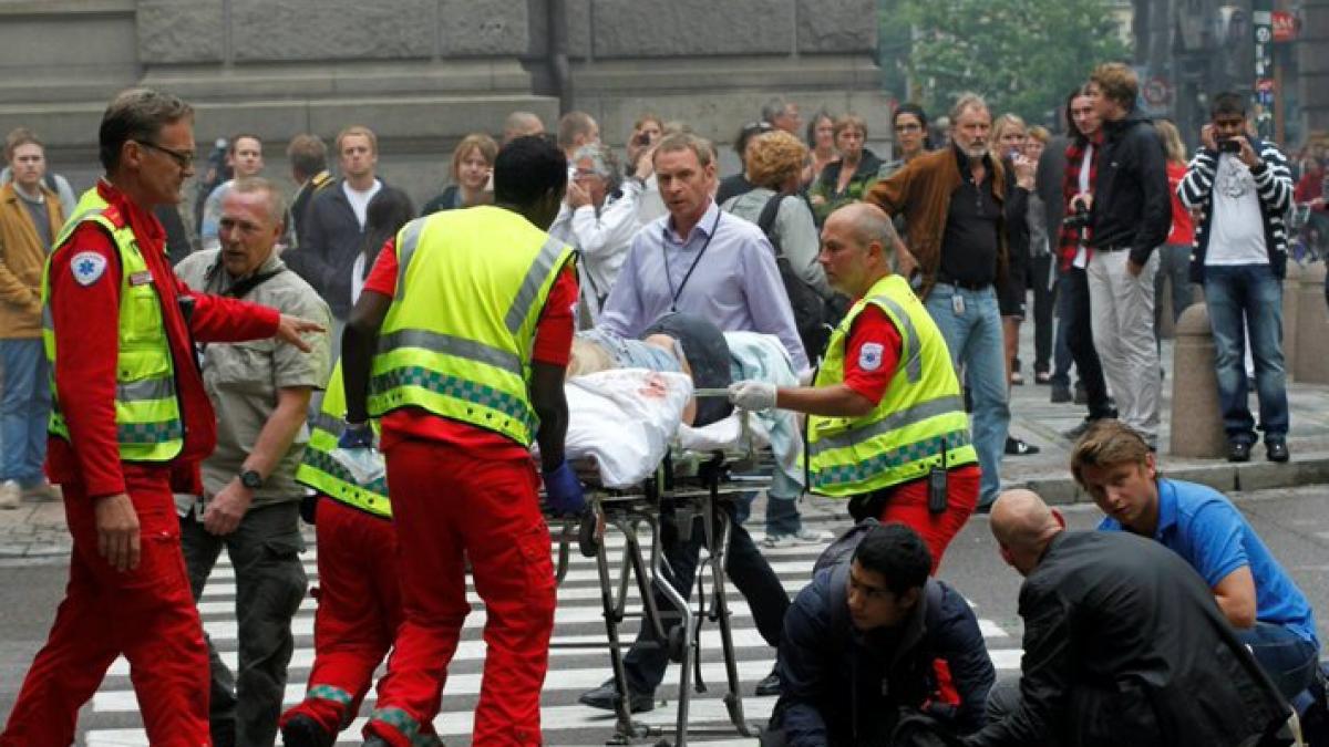 Atentat cu bombă si atac armat la Oslo, o premieră pentru Norvegia