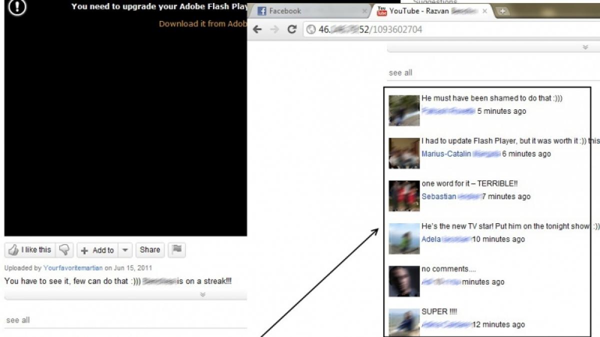 Un virus de Facebook te păcăleşte că eşti vedetă pe Youtube