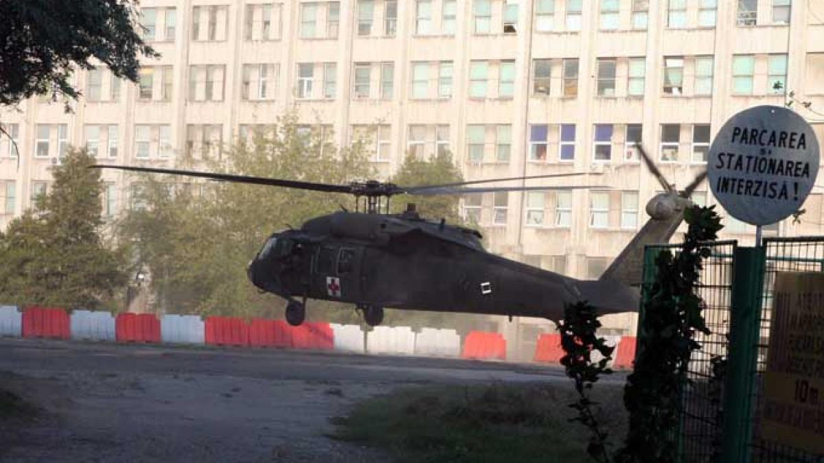 Cadou de la americani. Heliportul Spitalului Judeţean Constanţa, refăcut de militarii SUA
