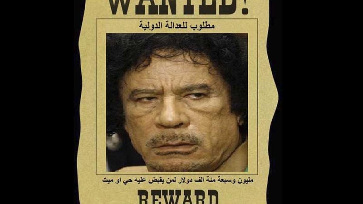 Recompensă de 1,7 milioane de dolari pe capul lui Gaddafi