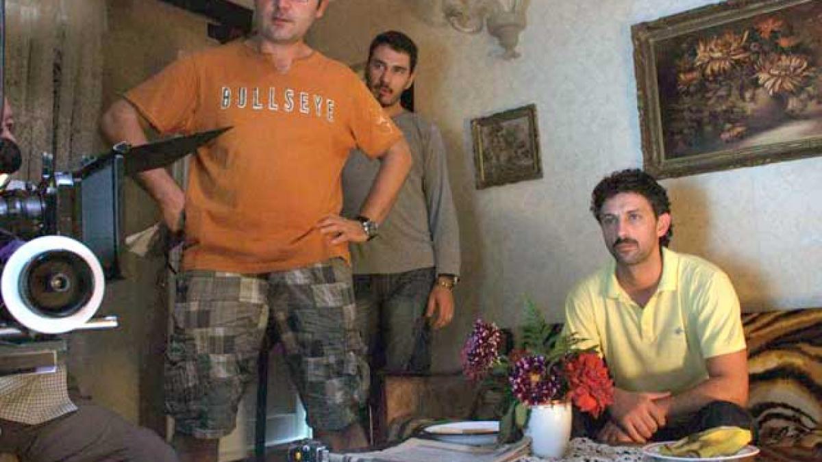 Tudor Giurgiu  filmează la "Despre oameni şi melci"