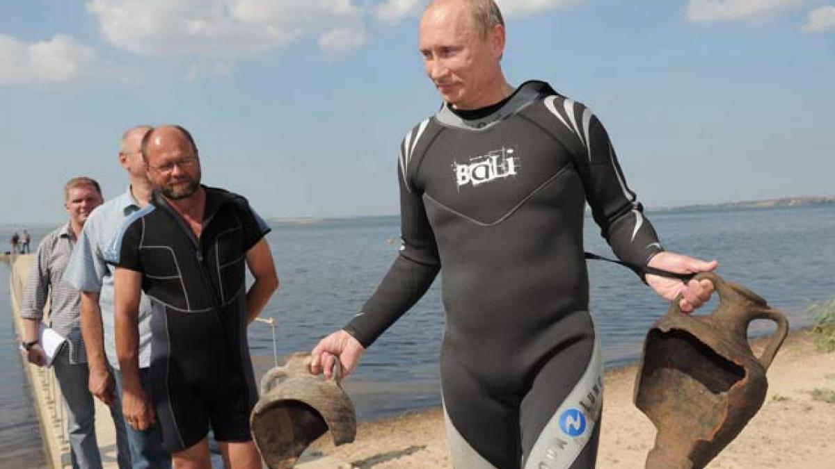 Putin şi-a regizat expediţia arheologică