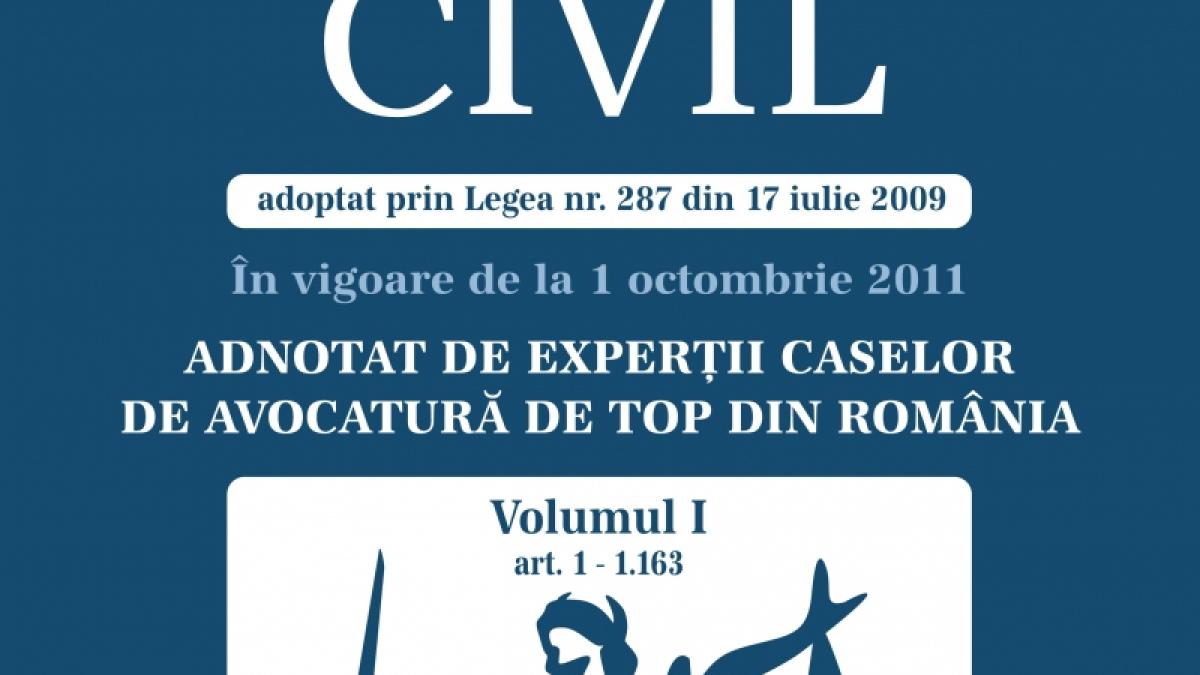 Noul Cod Civil, numai cu Săptămâna Financiară