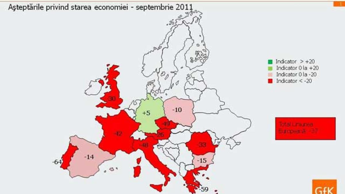Studiu GfK: Europa afectată de o escaladare a crizei economice
