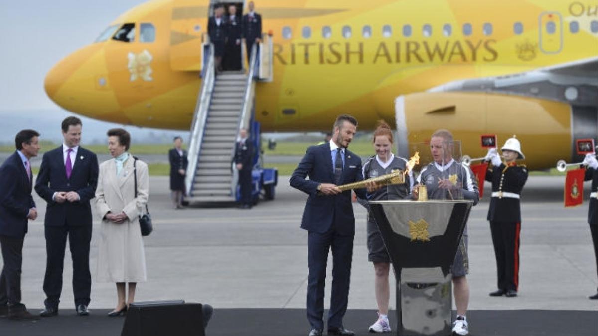 Flacăra olimpică a ajuns în Marea Britanie