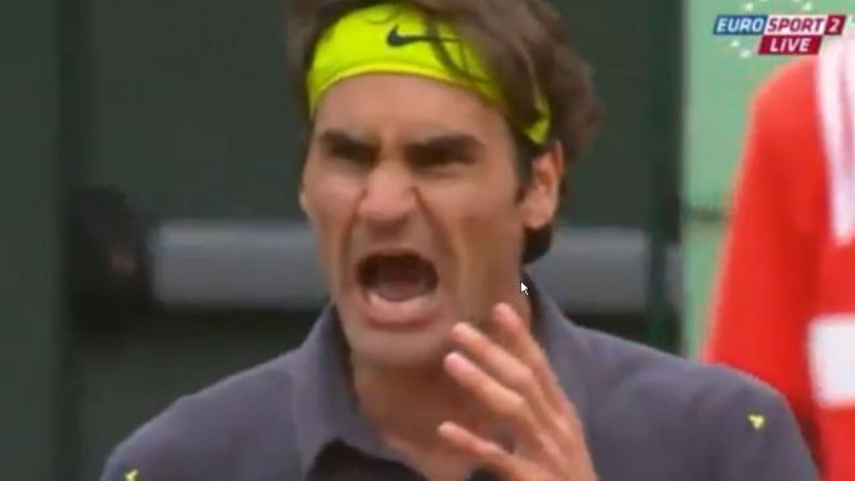 VIDEO: Roger Federer a urlat la publicul de la Roland Garros
