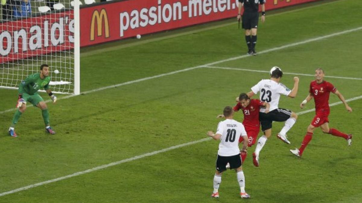 Germania a debutat cu dreptul la Euro, învingînd Portugalia cu 1-0