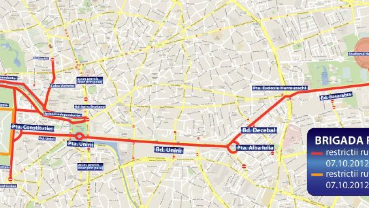 Trafic rutier restricţionat în weekend pe mai multe bulevarde din Capitală. Vezi rutele ocolitoare