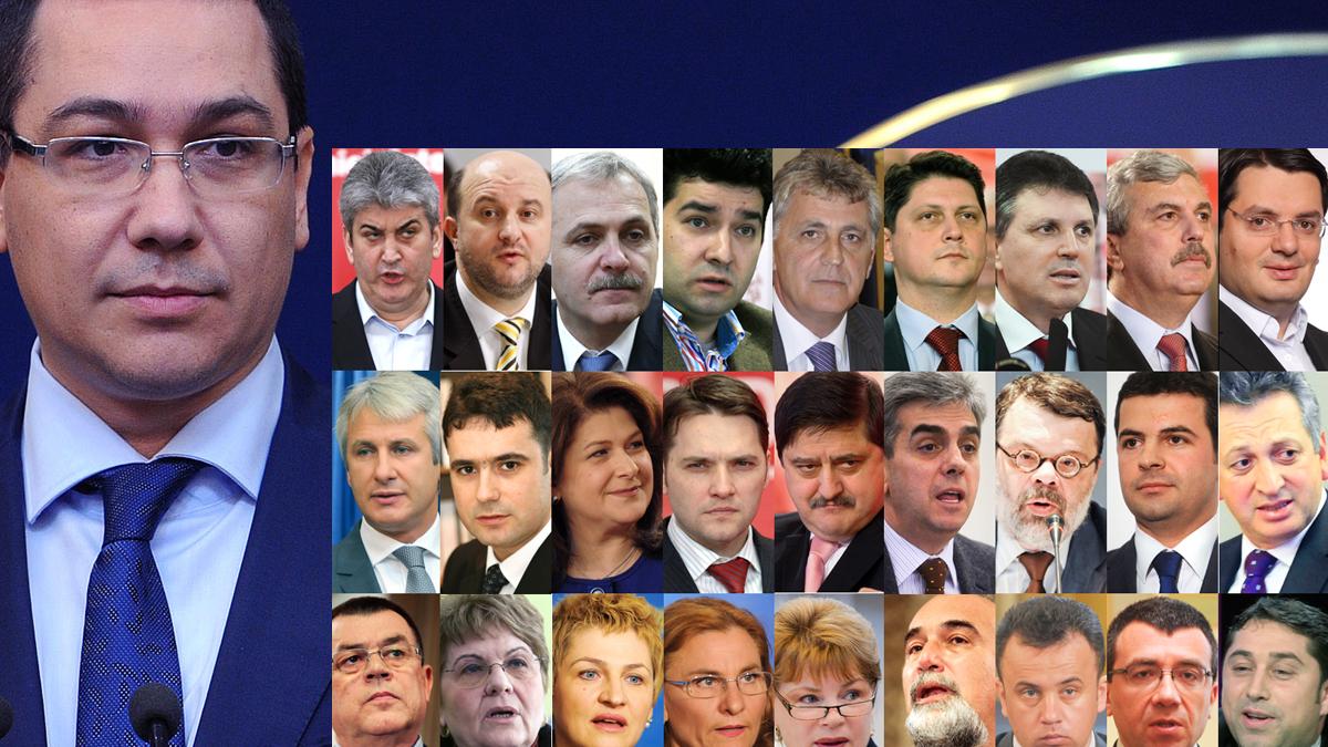 Guvernul Ponta 2, LISTA MINIŞTRILOR