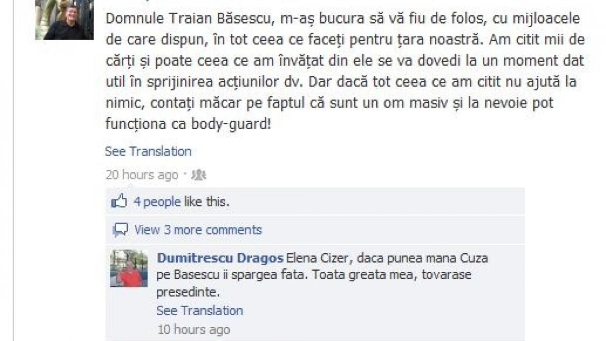 ACCES de SLUGĂRNICIE. Scriitorul Alex Ştefănescu se oferă să fie bodyguard-ul lui Băsescu