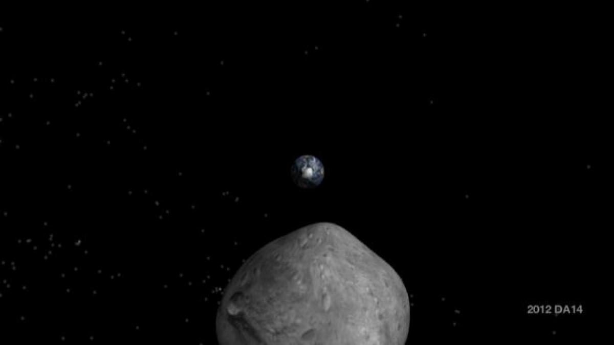 video nasa transmite live trecerea asteroidului 2012 da14 pe langa pamant